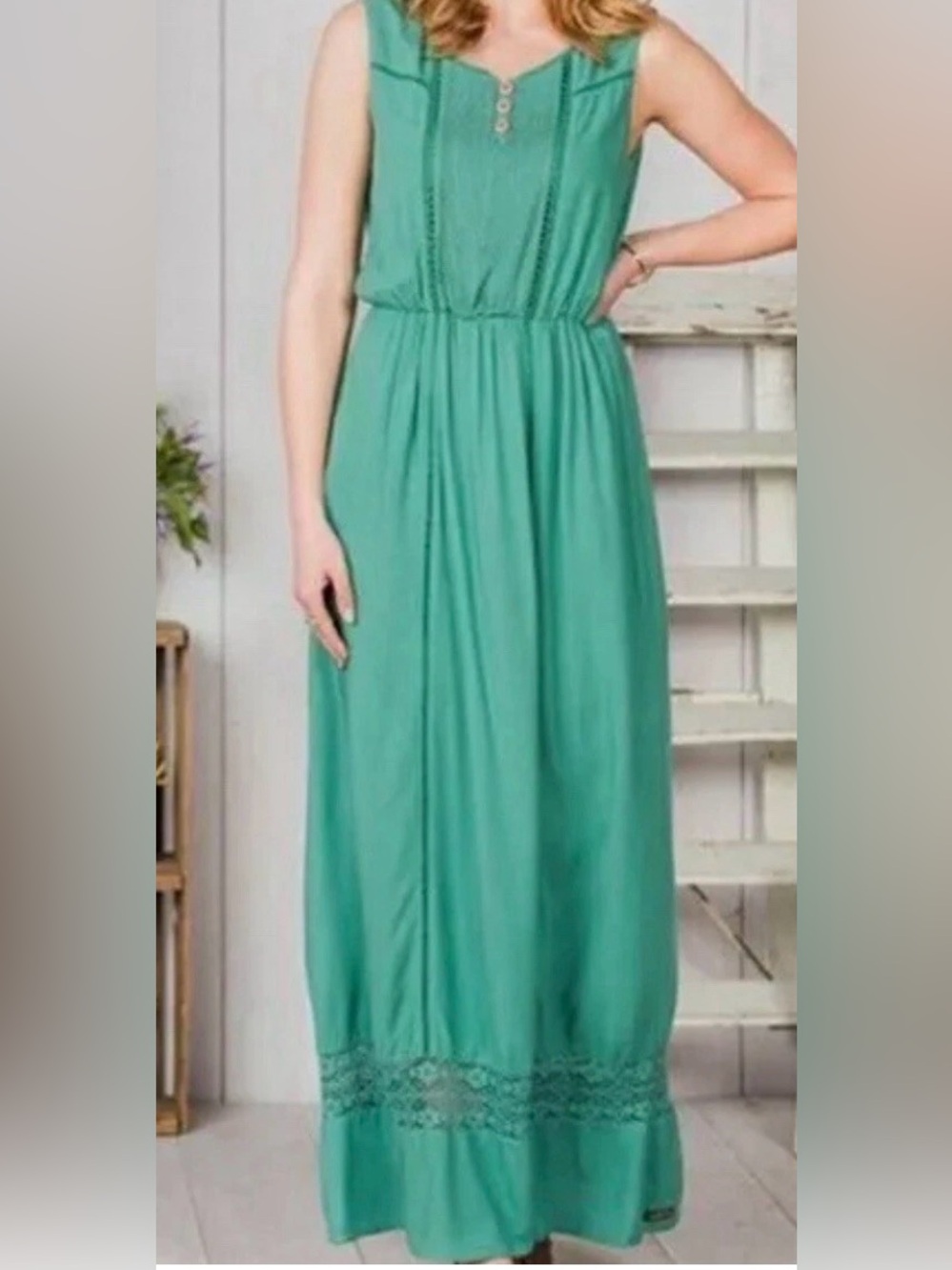 Women’s Matilda Jane Green Down In The Valley Sleeveless Maxi Dress